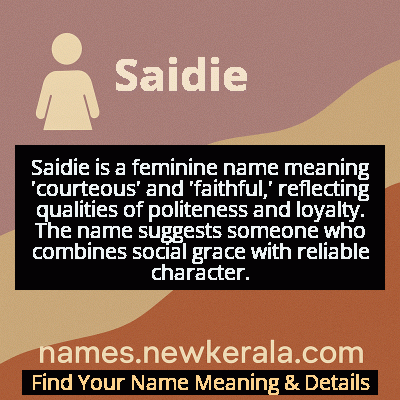 Saidie Name Meaning and Origin