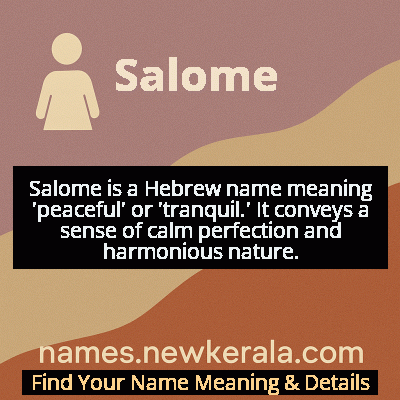 Salome Name Meaning and Origin