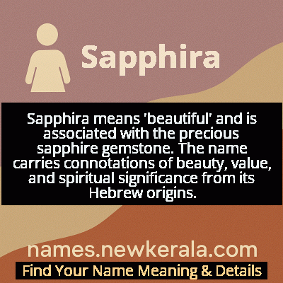 Sapphira Name Meaning and Origin