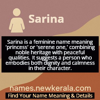 Sarina Name Meaning and Origin