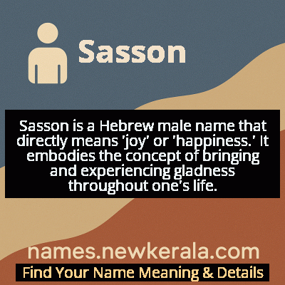 Sasson Name Meaning and Origin