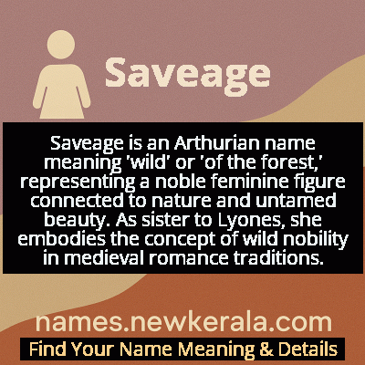 Saveage Name Meaning and Origin