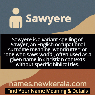 Sawyere Name Meaning and Origin