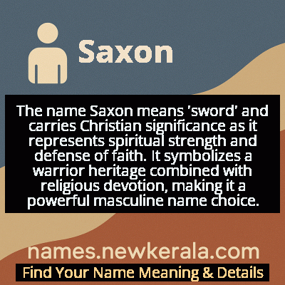 Saxon Name Meaning and Origin
