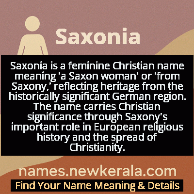 Saxonia Name Meaning and Origin