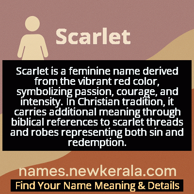 Scarlet Name Meaning and Origin