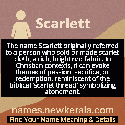 Scarlett Name Meaning and Origin