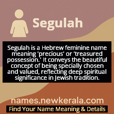 Segulah Name Meaning and Origin