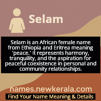 Selam Name Meaning and Origin