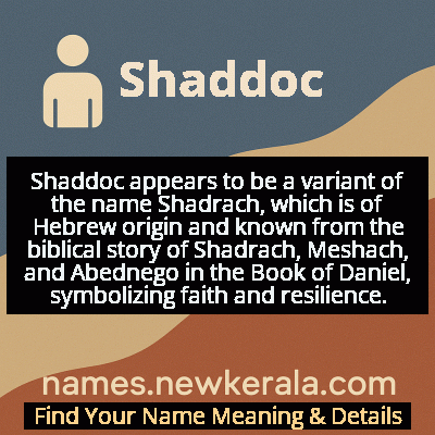 Shaddoc Name Meaning and Origin