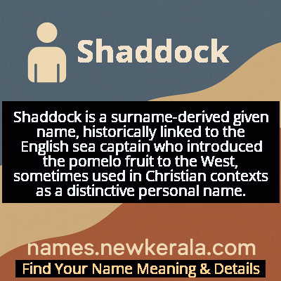 Shaddock Name Meaning and Origin