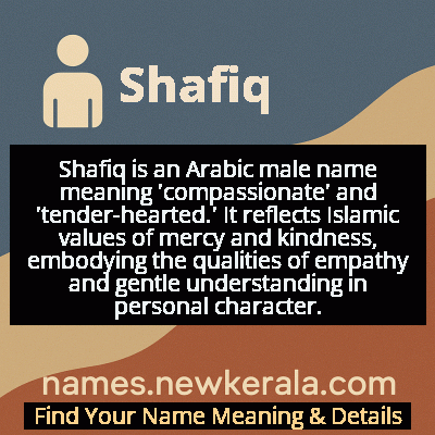 Shafiq Name Meaning and Origin