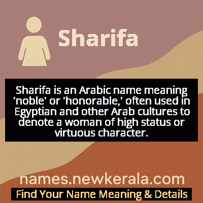 Sharifa Name Meaning and Origin