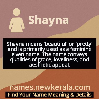 Shayna Name Meaning and Origin