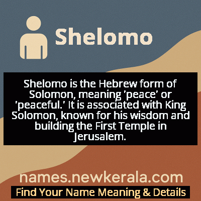 Shelomo Name Meaning and Origin