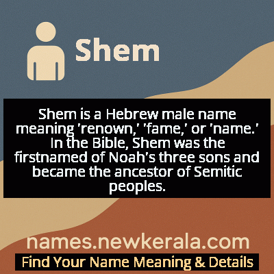 Shem Name Meaning and Origin