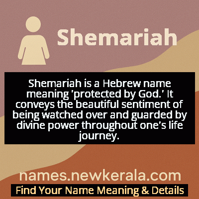 Shemariah Name Meaning and Origin
