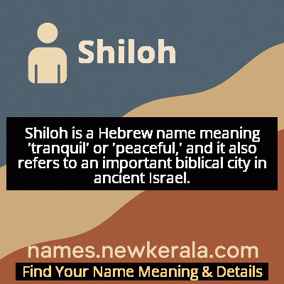 Shiloh Name Meaning and Origin