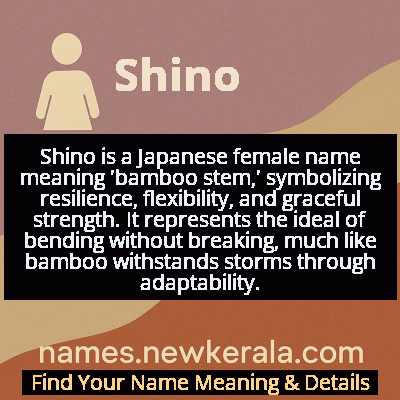 Shino Name Meaning and Origin