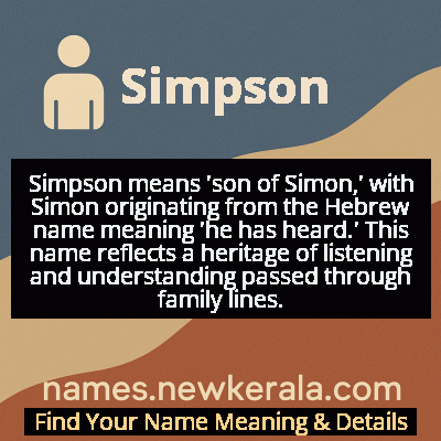 Simpson Name Meaning and Origin