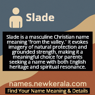 Slade Name Meaning and Origin