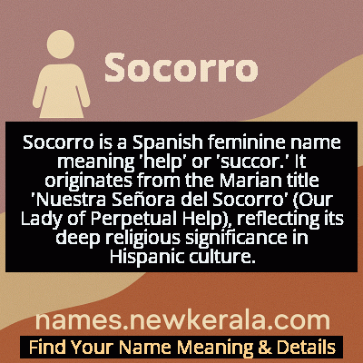 Socorro Name Meaning and Origin