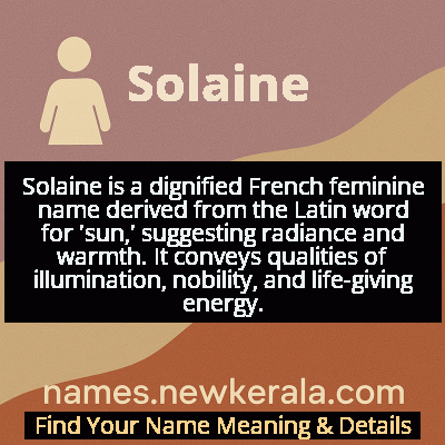 Solaine Name Meaning and Origin