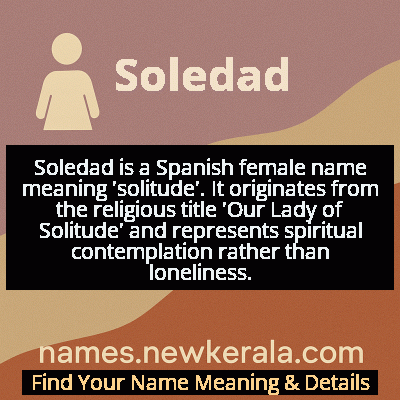 Soledad Name Meaning and Origin