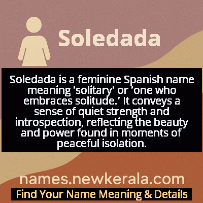 Soledada Name Meaning and Origin