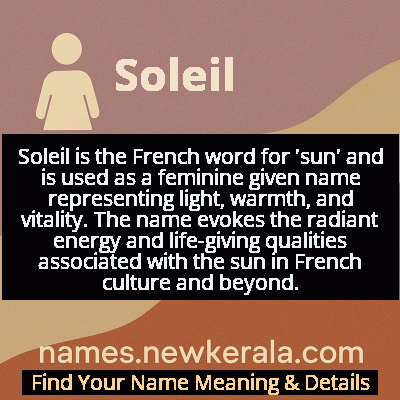 Soleil Name Meaning and Origin