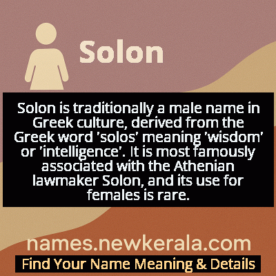 Solon Name Meaning and Origin