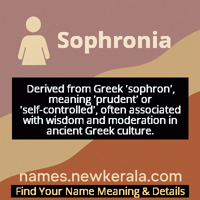 Sophronia Name Meaning and Origin