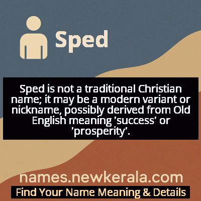 Sped Name Meaning and Origin