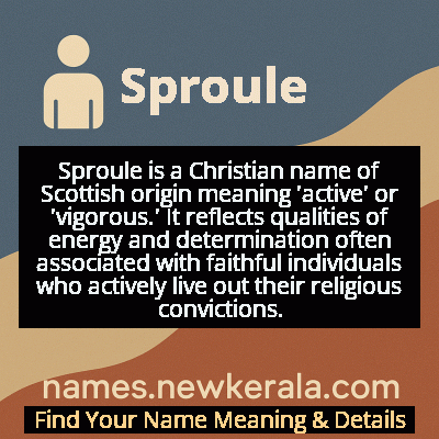 Sproule Name Meaning and Origin