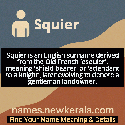 Squier Name Meaning and Origin