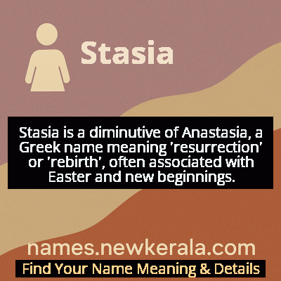 Stasia Name Meaning and Origin