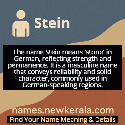 Stein Name Meaning and Origin