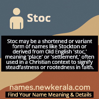 Stoc Name Meaning and Origin