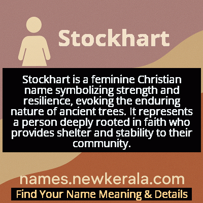 Stockhart Name Meaning and Origin