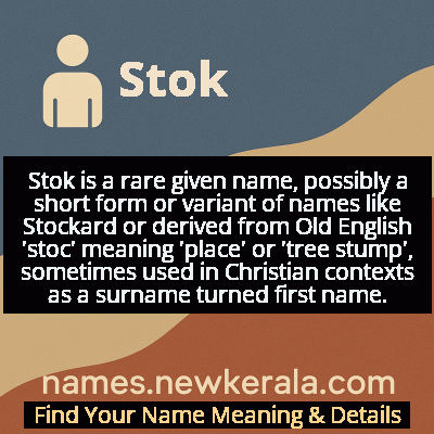 Stok Name Meaning and Origin