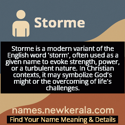Storme Name Meaning and Origin