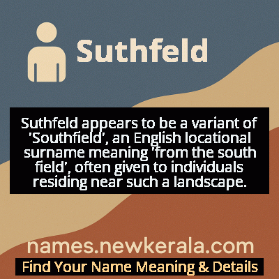Suthfeld Name Meaning and Origin