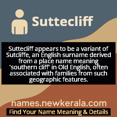 Suttecliff Name Meaning and Origin