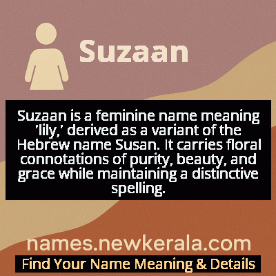 Suzaan Name Meaning and Origin