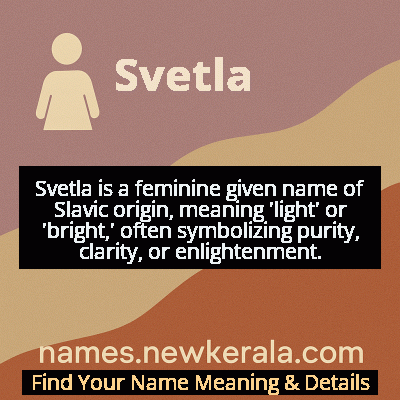 Svetla Name Meaning and Origin