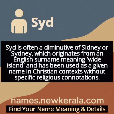 Syd Name Meaning and Origin