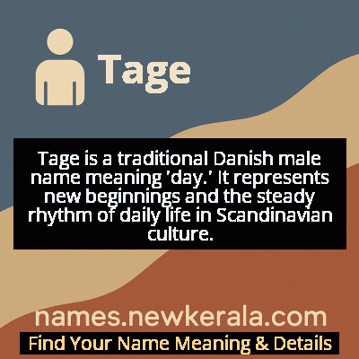 Tage Name Meaning and Origin