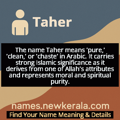Taher Name Meaning and Origin