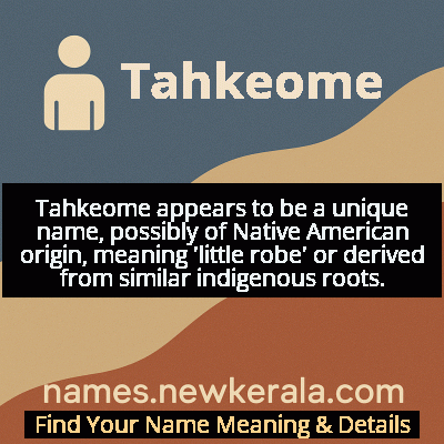 Tahkeome Name Meaning and Origin