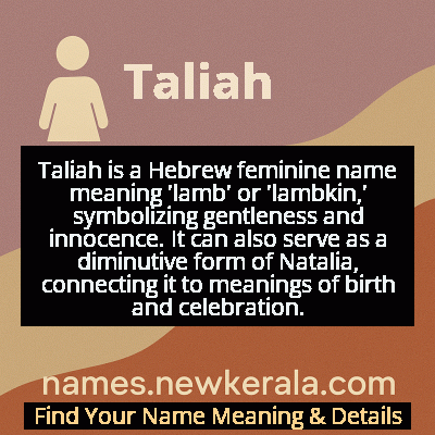 Taliah Name Meaning and Origin